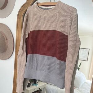 Faherty color block sweater